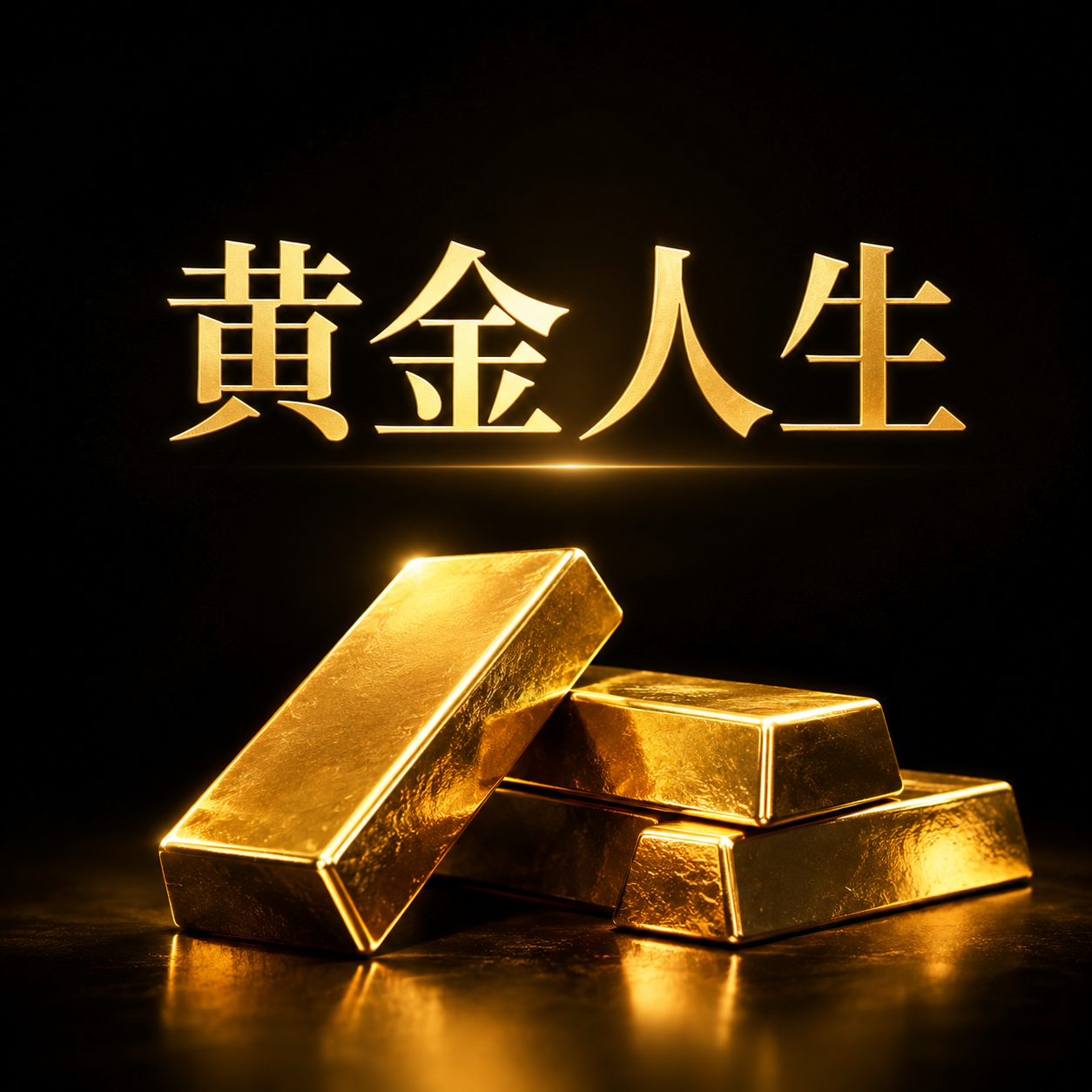 Golden Life gold bars with 黄金人生 lettering